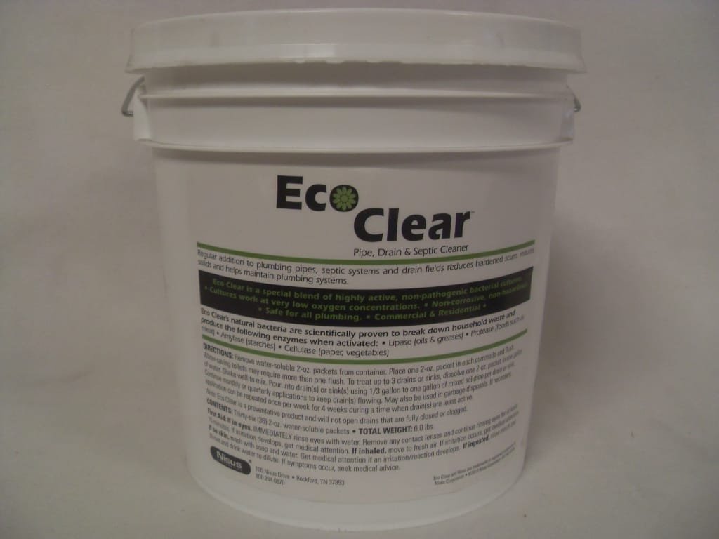 EcoClear Pipe Drain Septic Cleaner - 36 Packs of 2 Oz