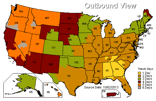 ups ground map 1 Delivery Information ups ground map 1 Delivery Information
